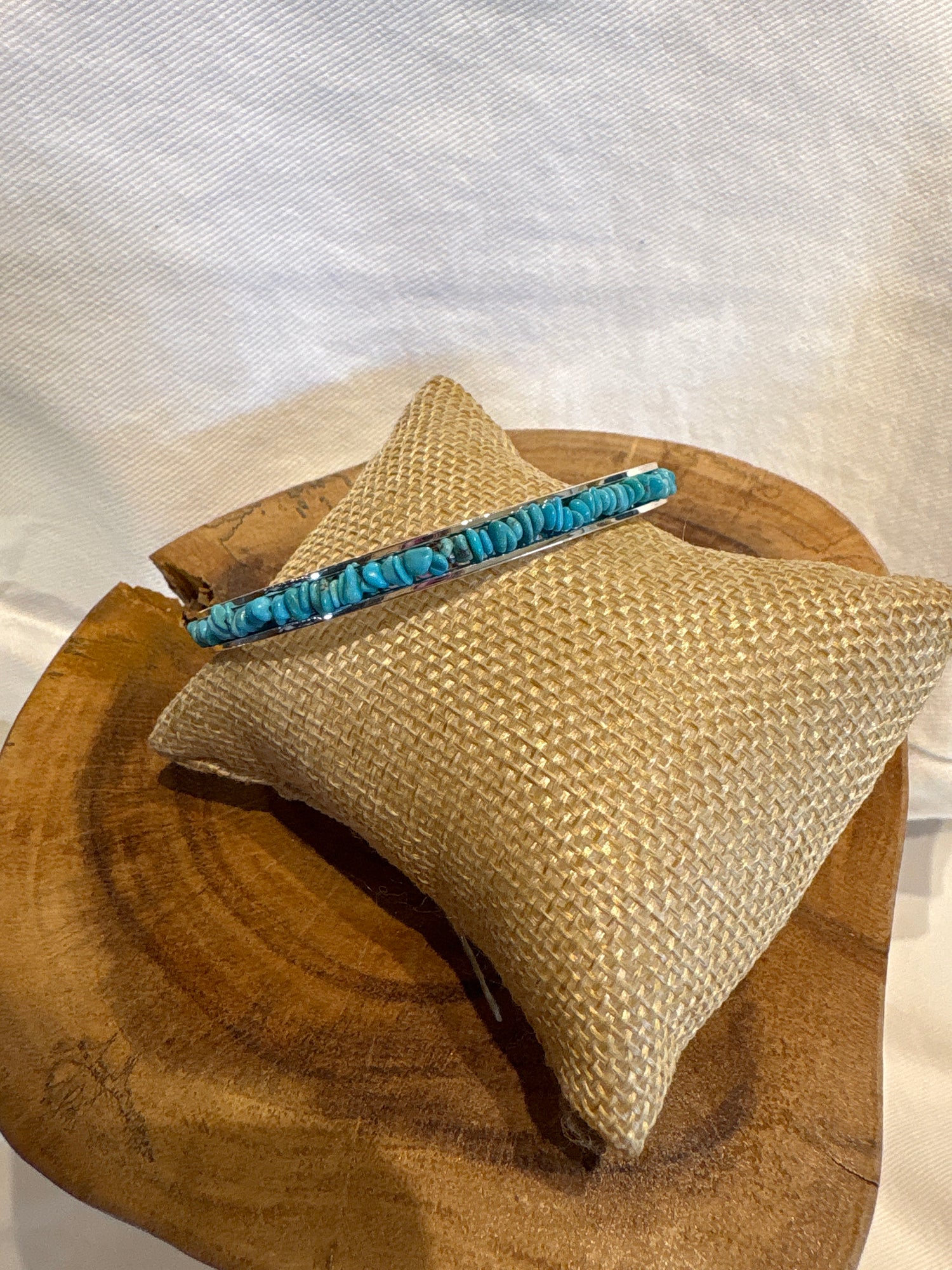 Paige Wallace Turquoise Tiny Chip Bangle