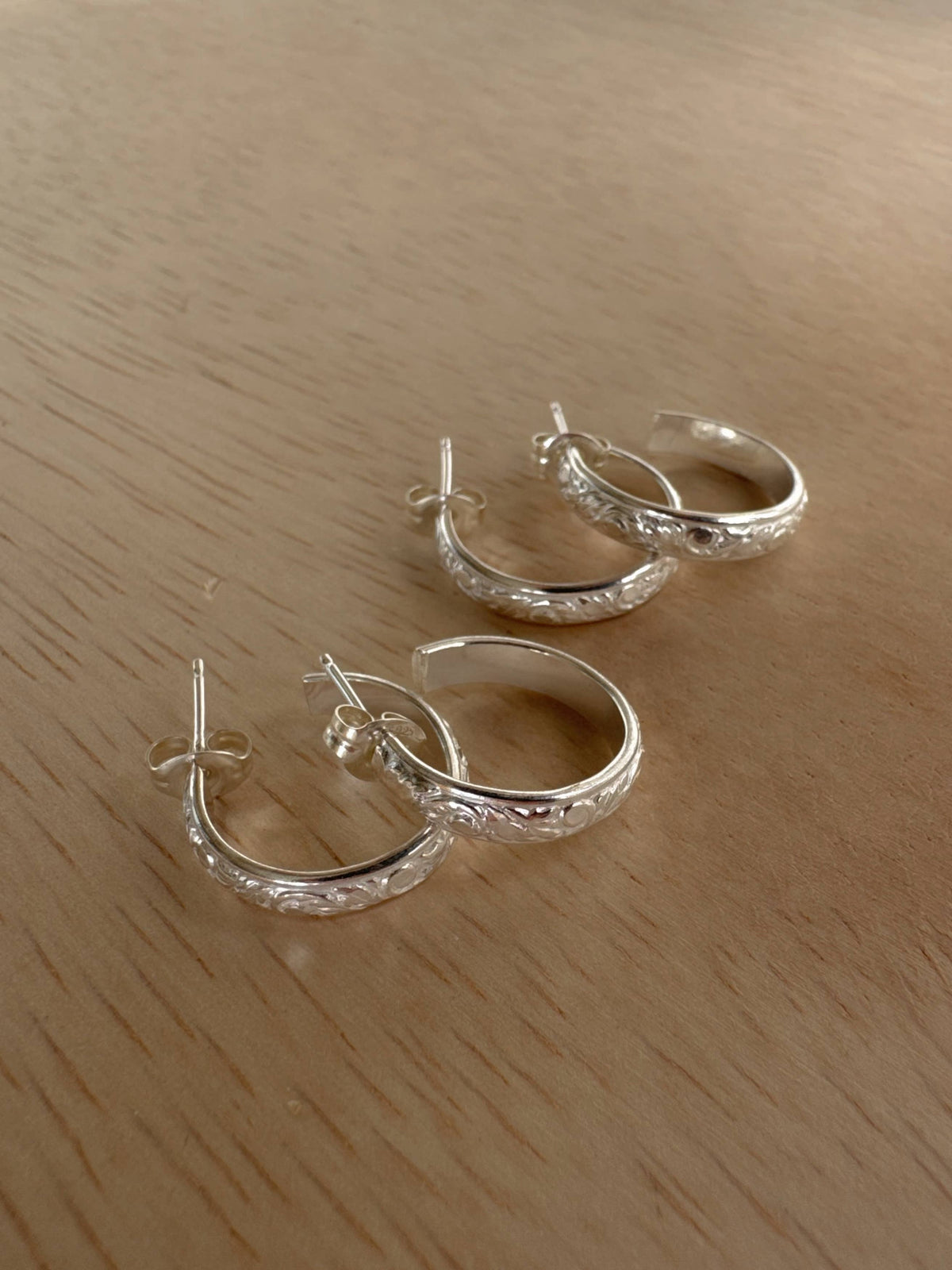 Vintage Band Stud Hoops