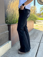 7 jeans seven denim womens pants new popular viral in stock 7 For All Mankind Womens Dojo Tailorless in Salem black washed black flare bootcut western jeans Boltranchstore.com free shipping