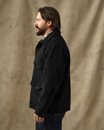 Filson Mackinaw Wool Cruiser Jacket Charcoal dense wool weave that helps block wind rain and snow ranch wear