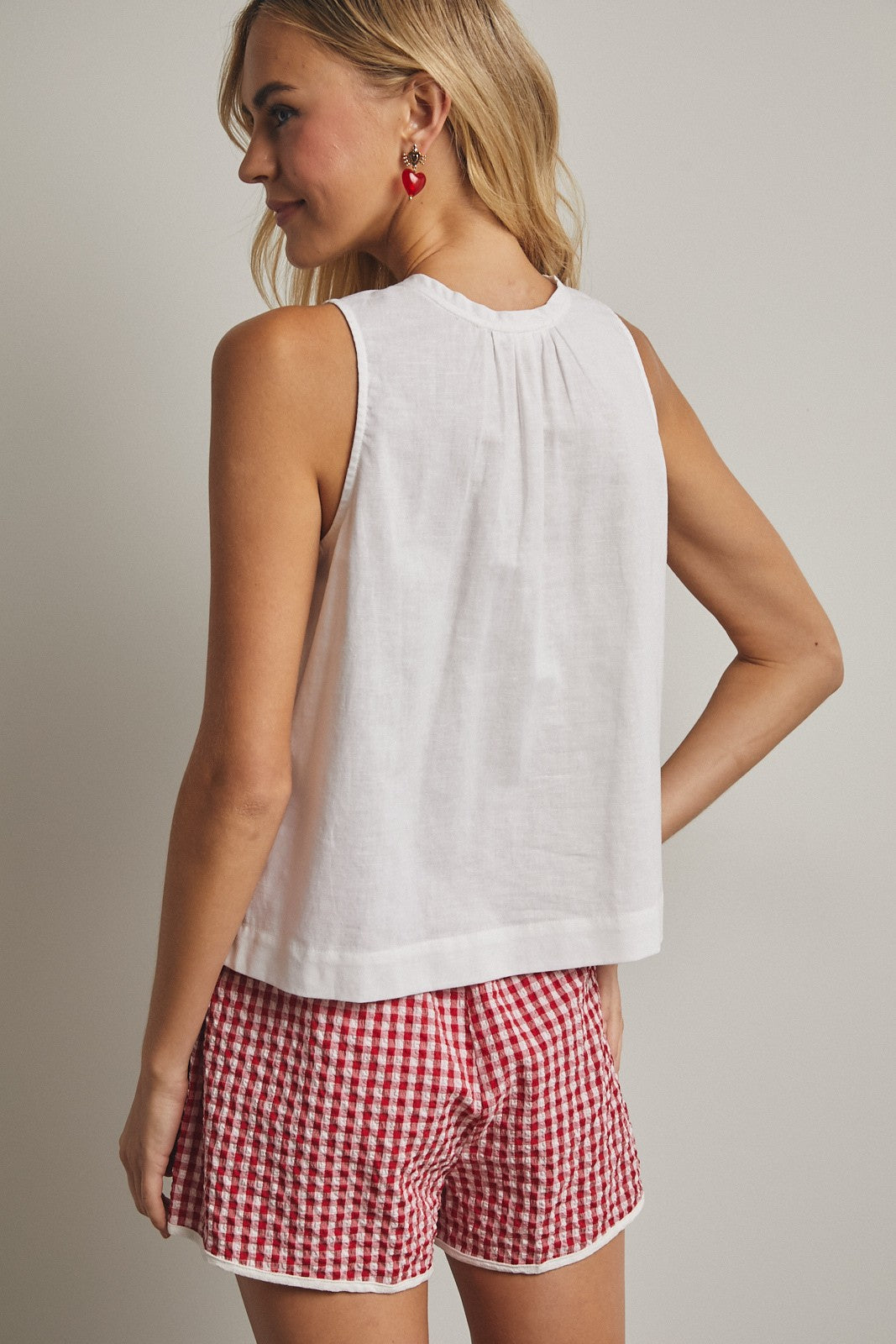 Ellie Front Tie Button up Blouse