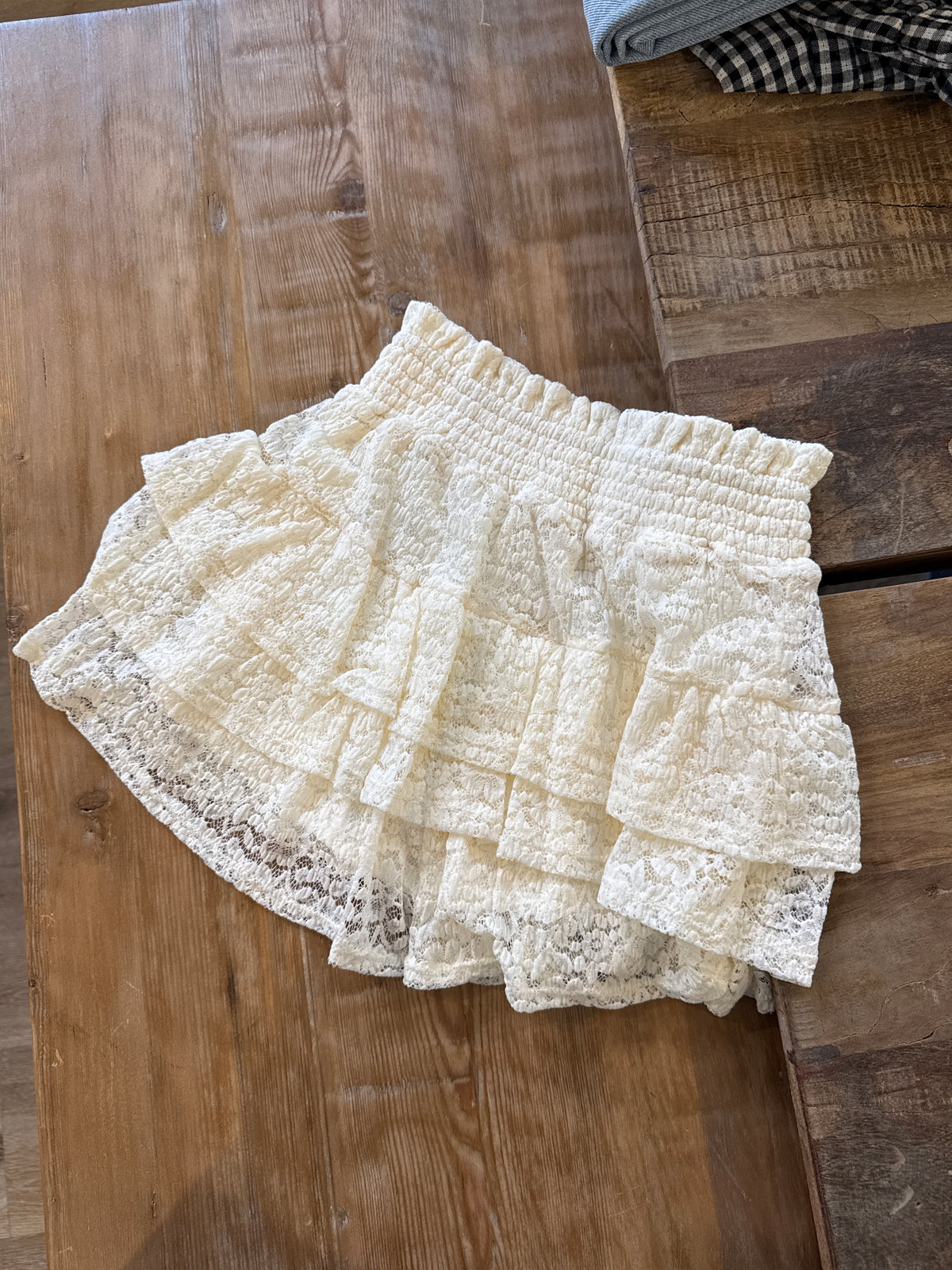 Kitty Girls Lace Smocked Waist Shorts