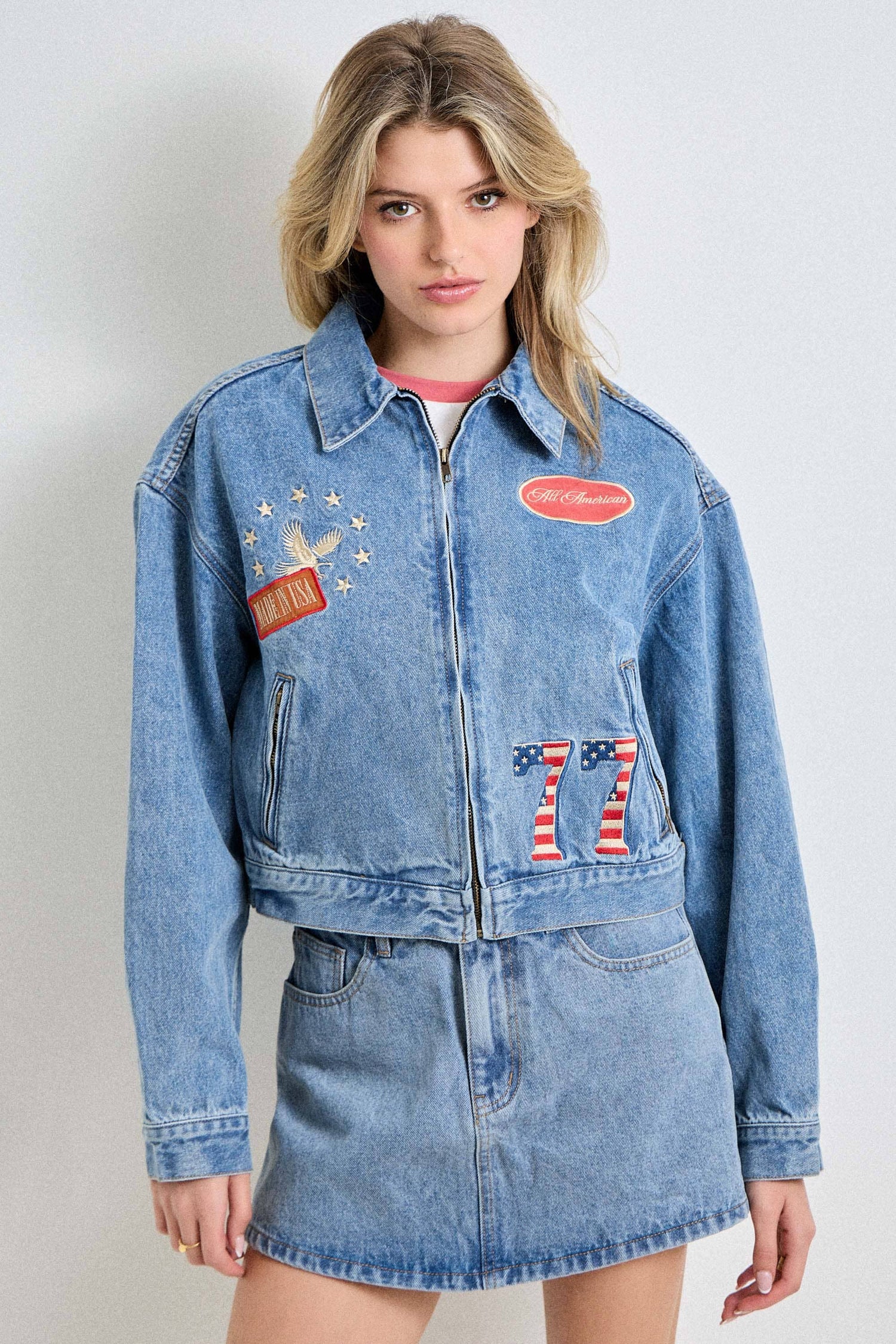 The American Embroidered Zip Jacket