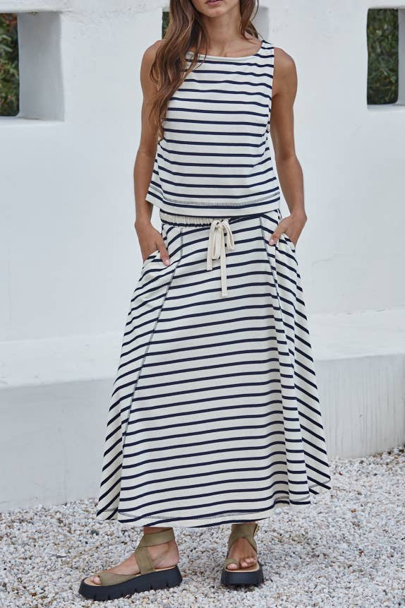 Kelli Striped Sleeveless Top