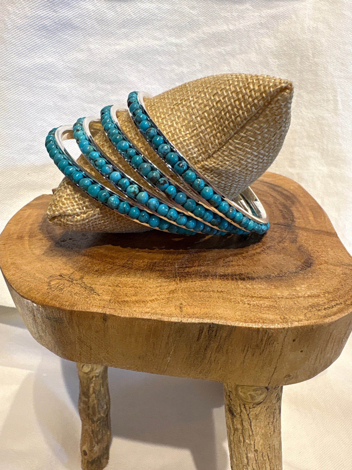 Paige Wallace Turquoise Rounds Bangle