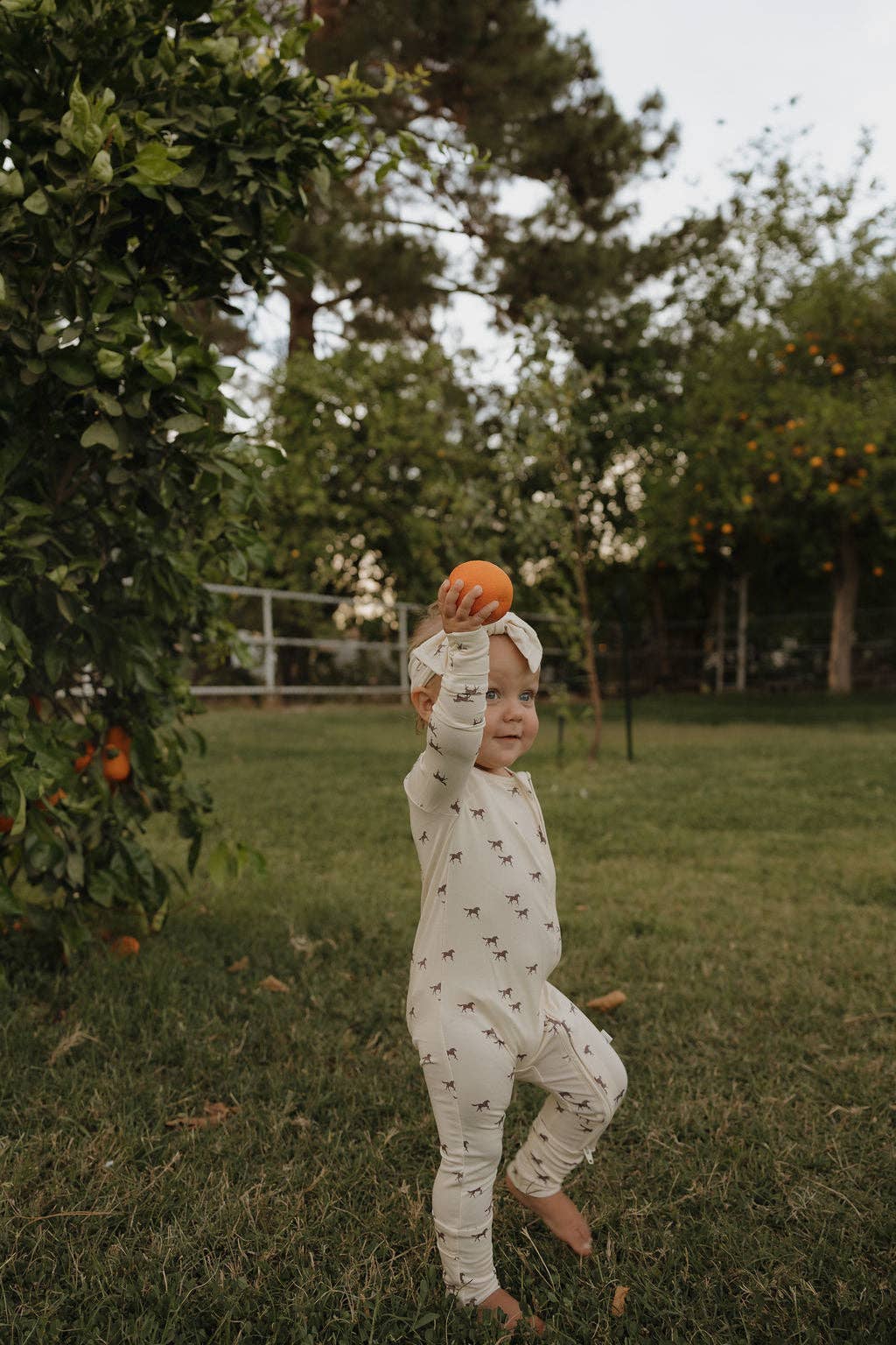 Bamboo Zip Pajamas Wild Horses