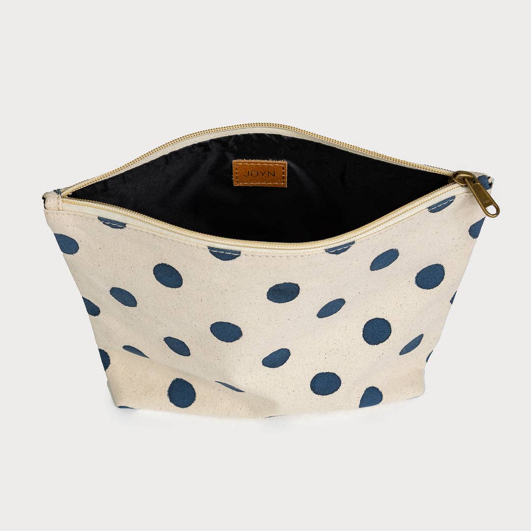 Waterproof Indigo Dot Pouch