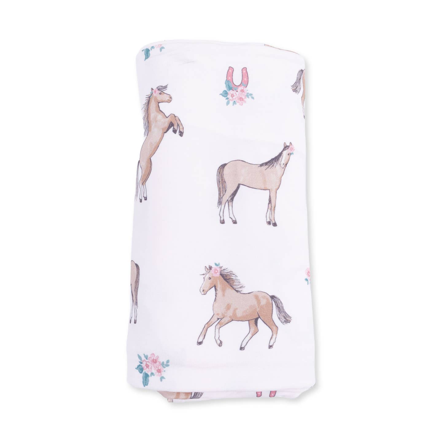 I Love Horses Swaddle Blanket