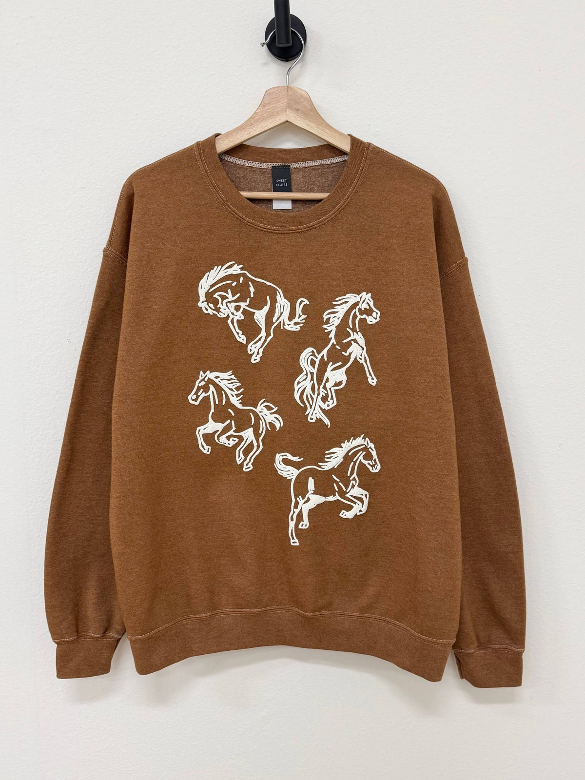 Horses Puff Print Sweatshirt