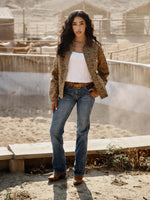 Schaefer Catherine Jean Medium everyday cowgirl denim styled with a statement belt for rodeo and town Park City