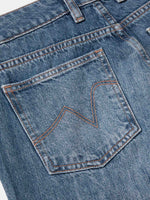 Schaefer Catherine Jean Medium back pocket stitching and tall two and a half inch belt loops