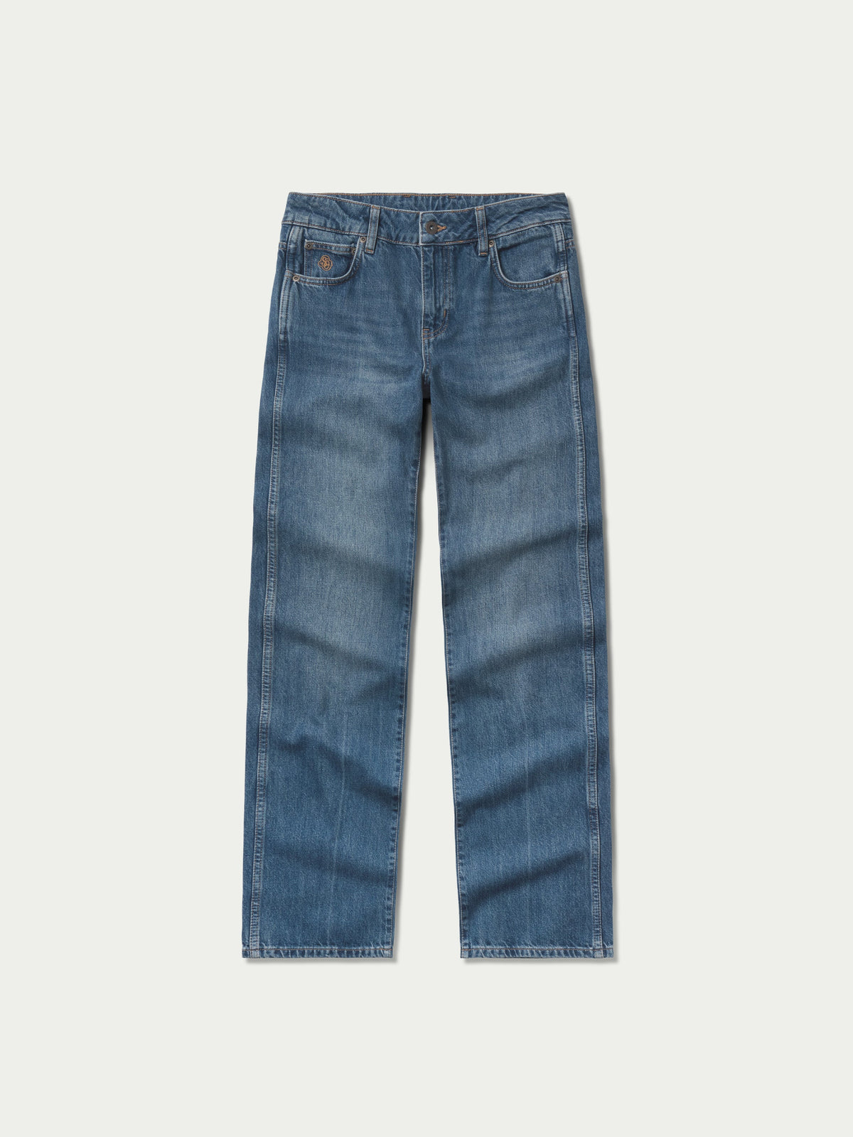 Schaefer Catherine Jean Medium classic medium blue wash rigid cotton denim womens western boutique Utah SKU 5014MD