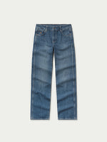 Schaefer Catherine Jean Medium classic medium blue wash rigid cotton denim womens western boutique Utah SKU 5014MD