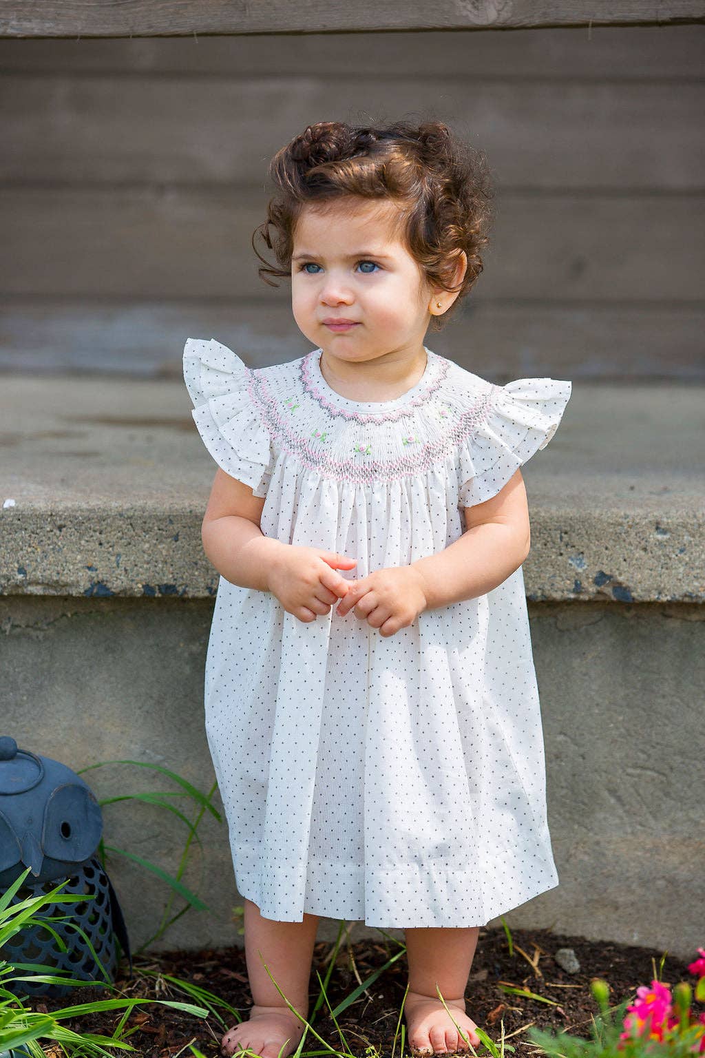 Girl Dress Smocked Star