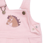 Utah kids western boutique rodeo baby clothing Veiled Pink Corduroy Uni Old School Overall with Horse Applique 534F26VCO Boltranchstore.com free shipping
