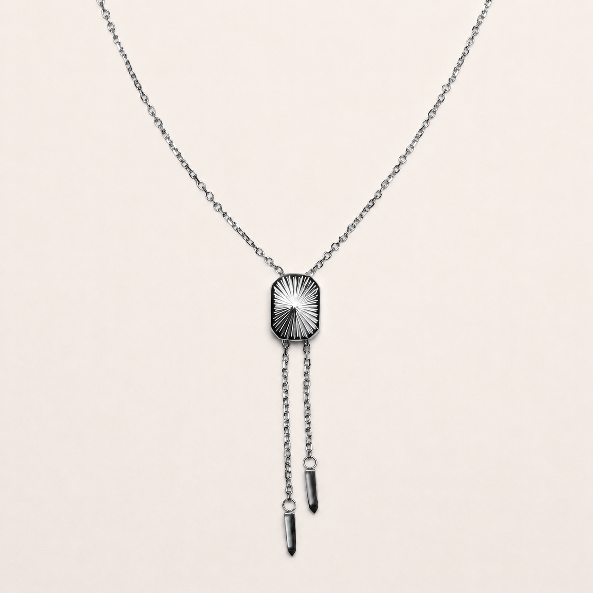 Hayden Bolo Tie Necklace Silver