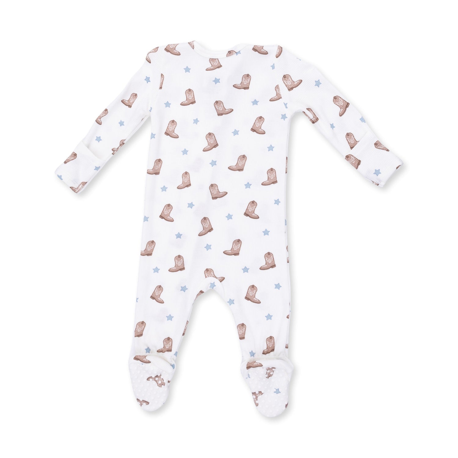 Mini Cowboy Boots 2 Way Zipper Footie