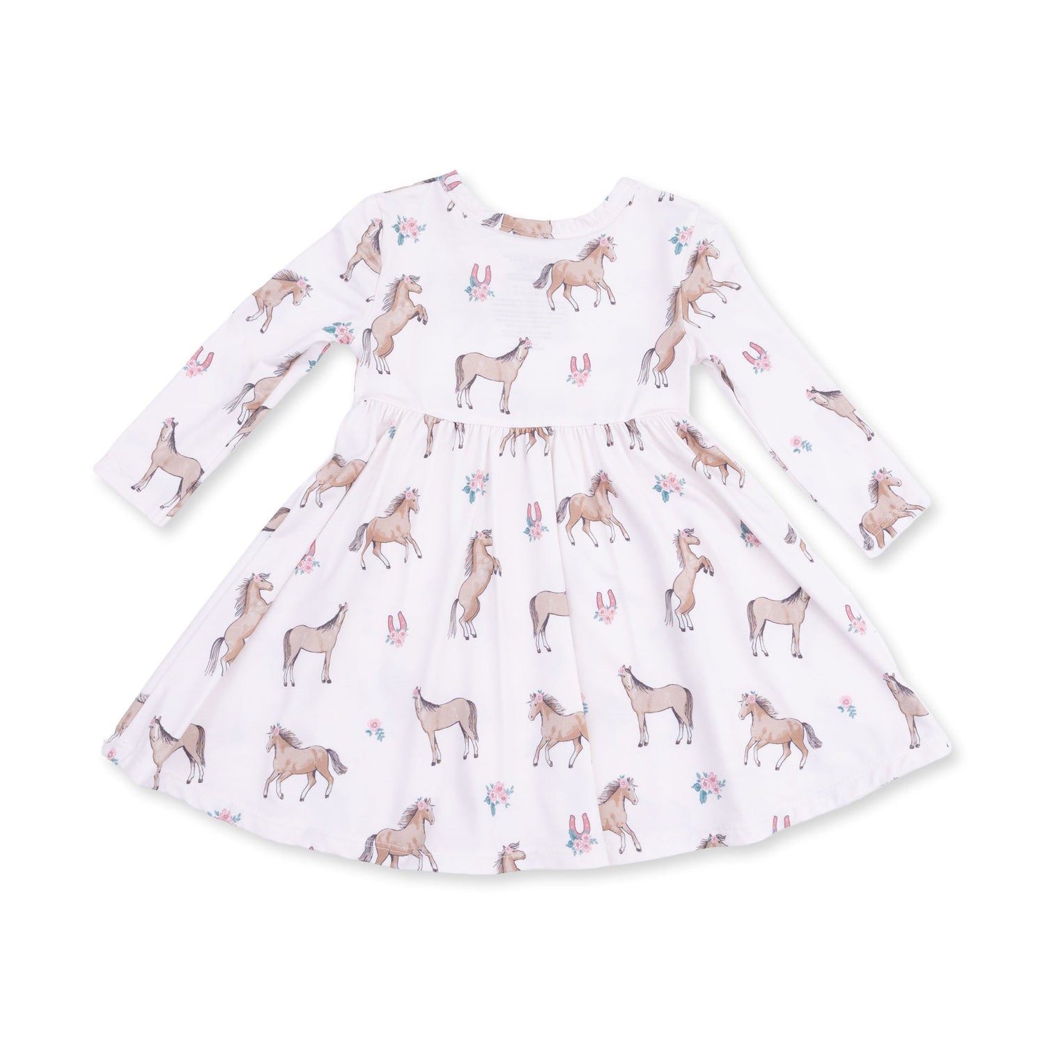 I Love Horses Twirly Long Sleeve Dress
