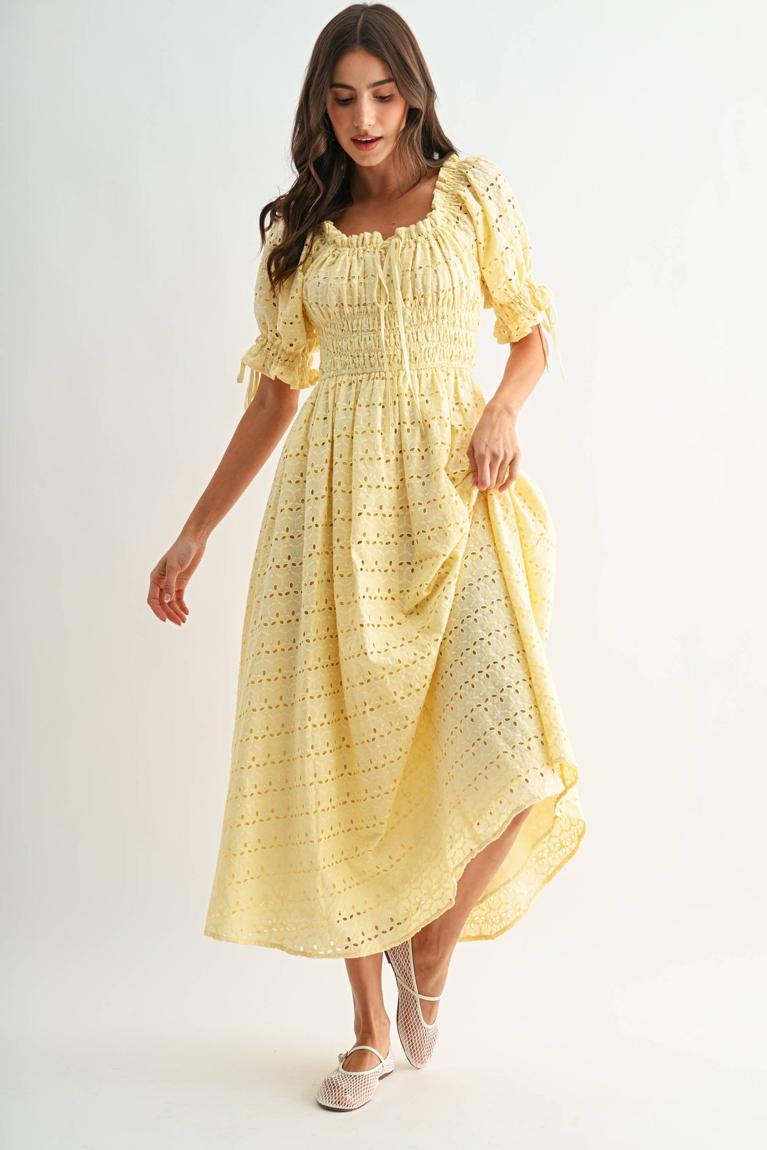 Sunny Eyelet Maxi Dress