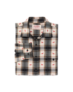 Filson Womens Ranch Shirt Cream Print light layer worn open over a tee for summer rodeo days cowgirl Utah