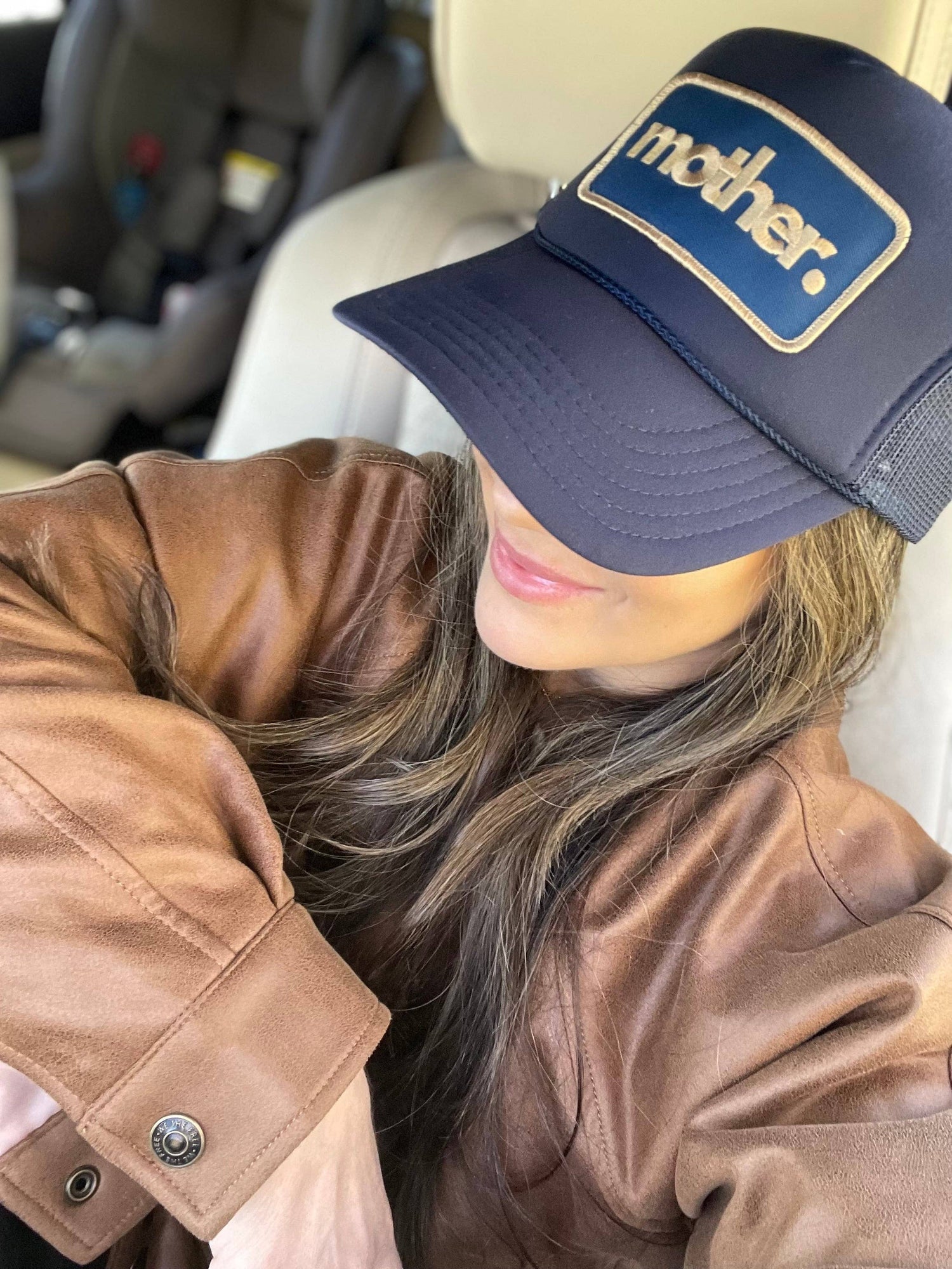 Mother Patch Trucker Hat in Navy