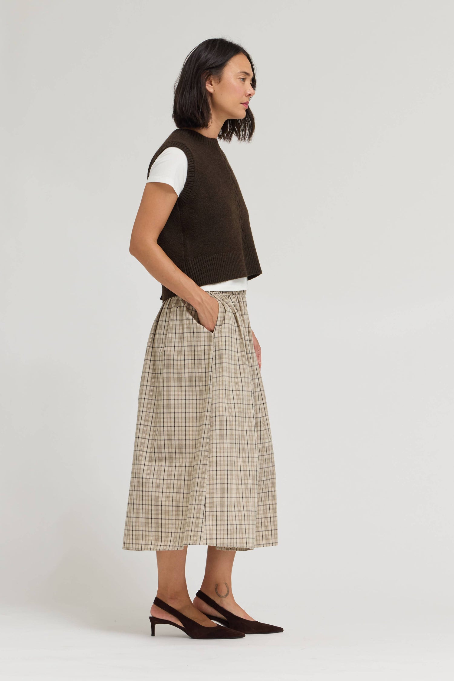 Sasha Center Cable Knit Vest