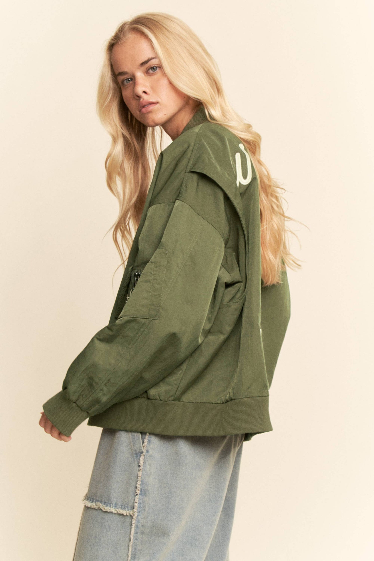 Embroidered Western Bomber Jacket