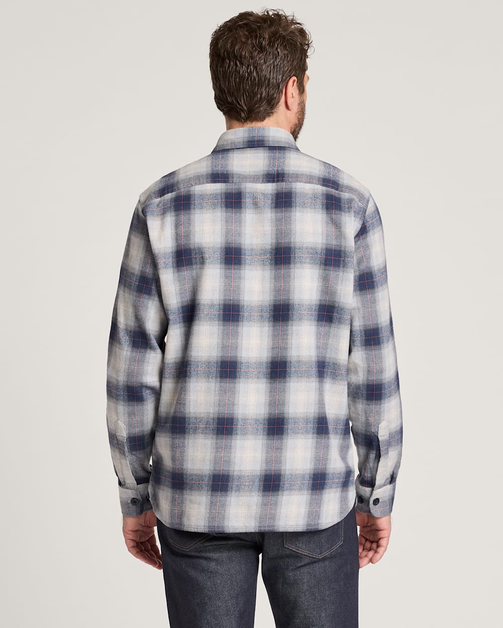 Pendleton Mens Burnside Plaid Flannel Shirt Grey Navy