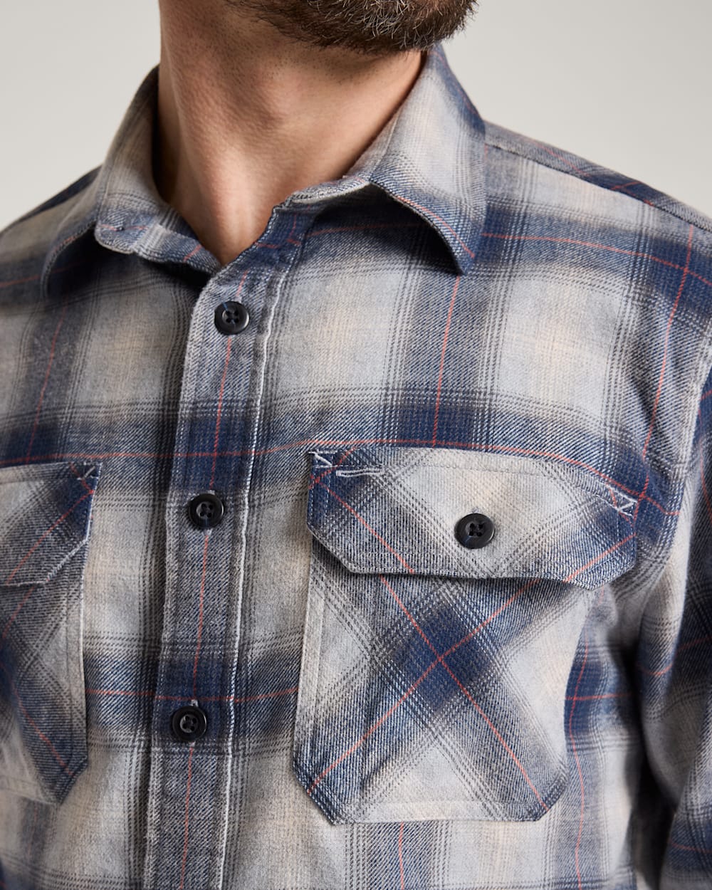 Pendleton Mens Burnside Plaid Flannel Shirt Grey Navy fall 2025 new at Botltranchstore.com free shipping