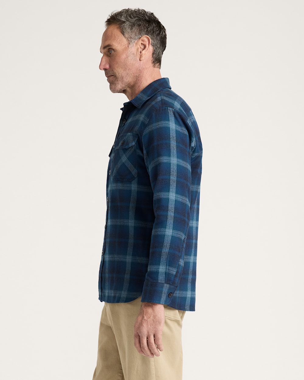Pendleton Mens Burnside Plaid Flannel Shirt Denim