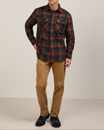 Pendleton Mens Burnside Flannel Shirt Navy Brown Plaid navy and brown plaid doublebrushed cotton flannel shirt western clothing Utah SKU RA135179797 Pendleton Mens Burnside Flannel Shirt 