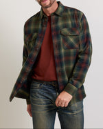 Pendleton Mens Burnside Flannel Shirt Green Multi Plaid green multi plaid doublebrushed cotton flannel shirt western clothing Utah SKU RA135179801 