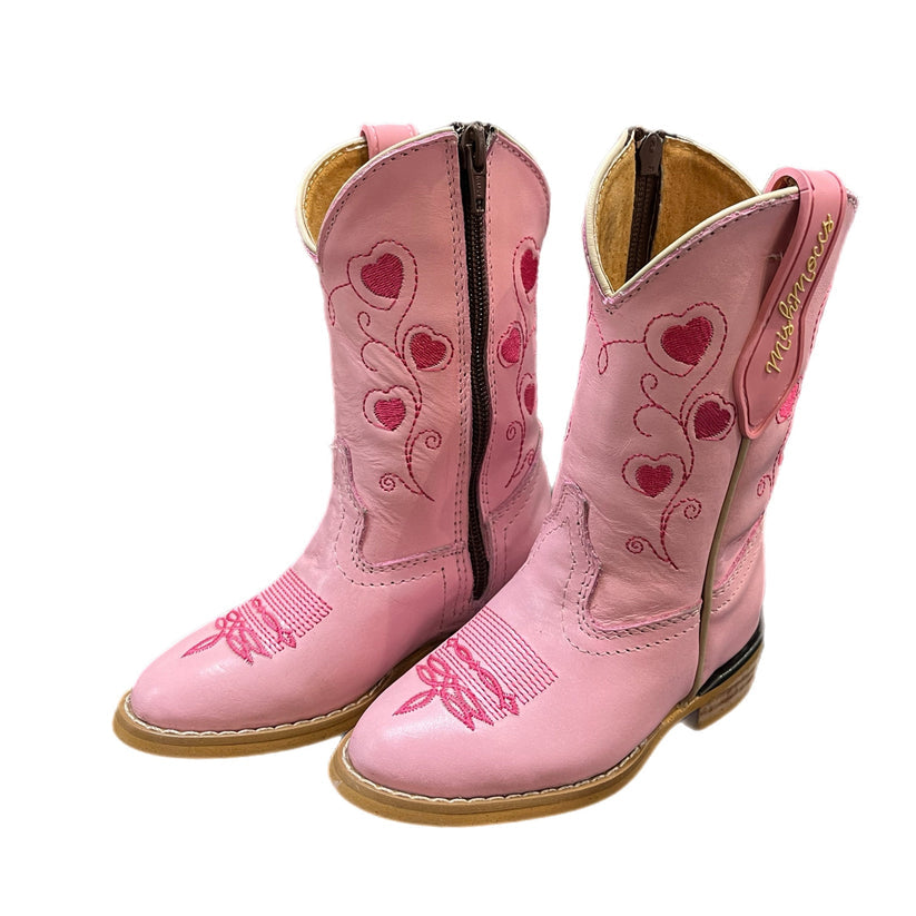 MishMoccs Pink Heart Boots FREE shipping at boltranchstore.com
