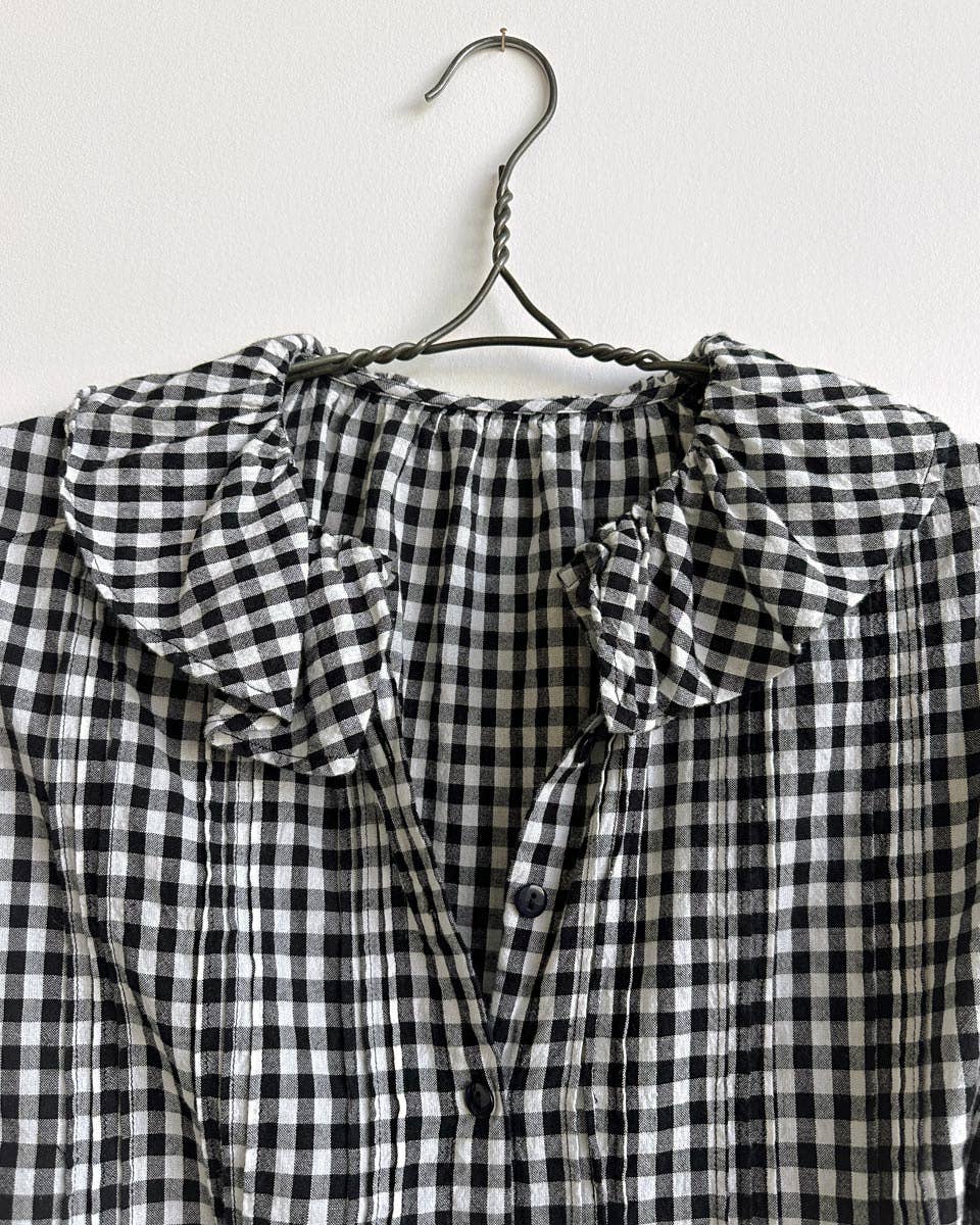Nesaea Prairie Noir Gingham Blouse