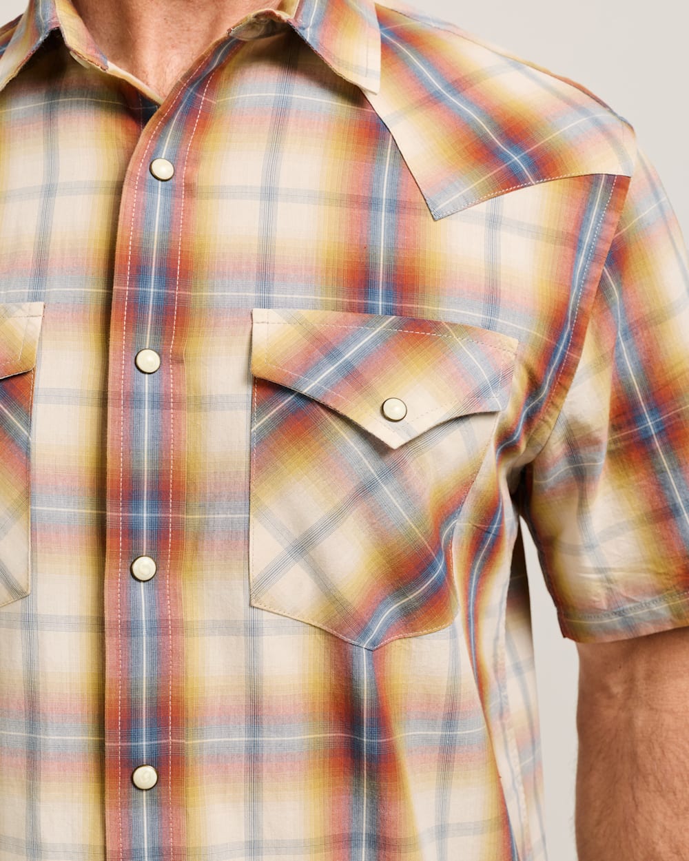 Pendleton Mens Plaid Frontier Shirt mens spring 2026 new arrival Boltranchstore.com Free Shipping 59028Z_79755 plaid yellow orange blue