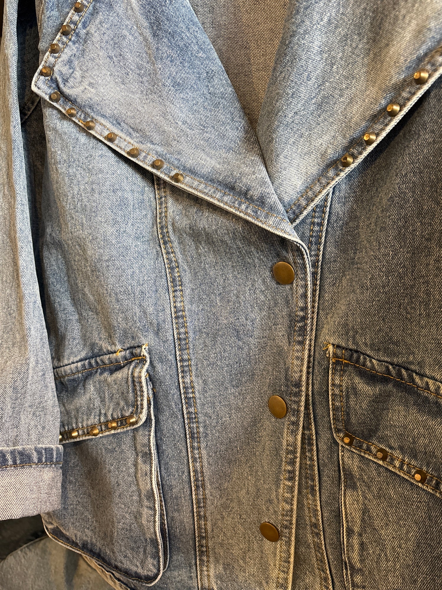 Jade Studded Denim Jacket