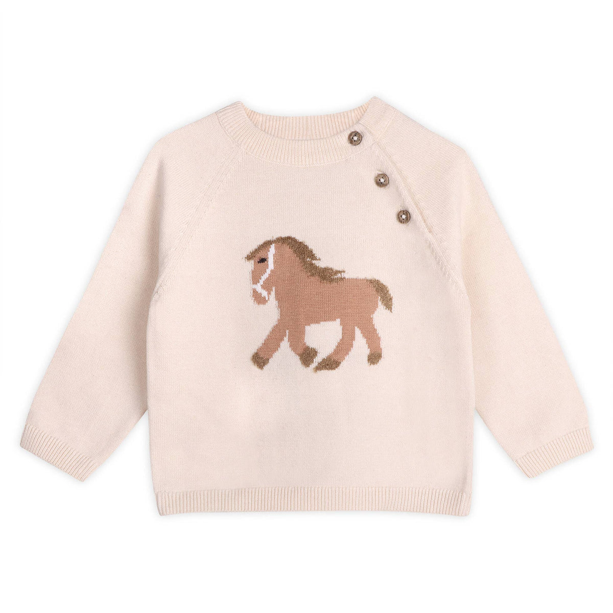 Horse Jacquard Baby Pullover Baby sweater with horse design western boltranchstore.com kids country 