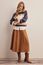 Listicle Stretched Suede A Line Midi Skirt polished boho western look for everyday and elevated casual wear rodeo Utah