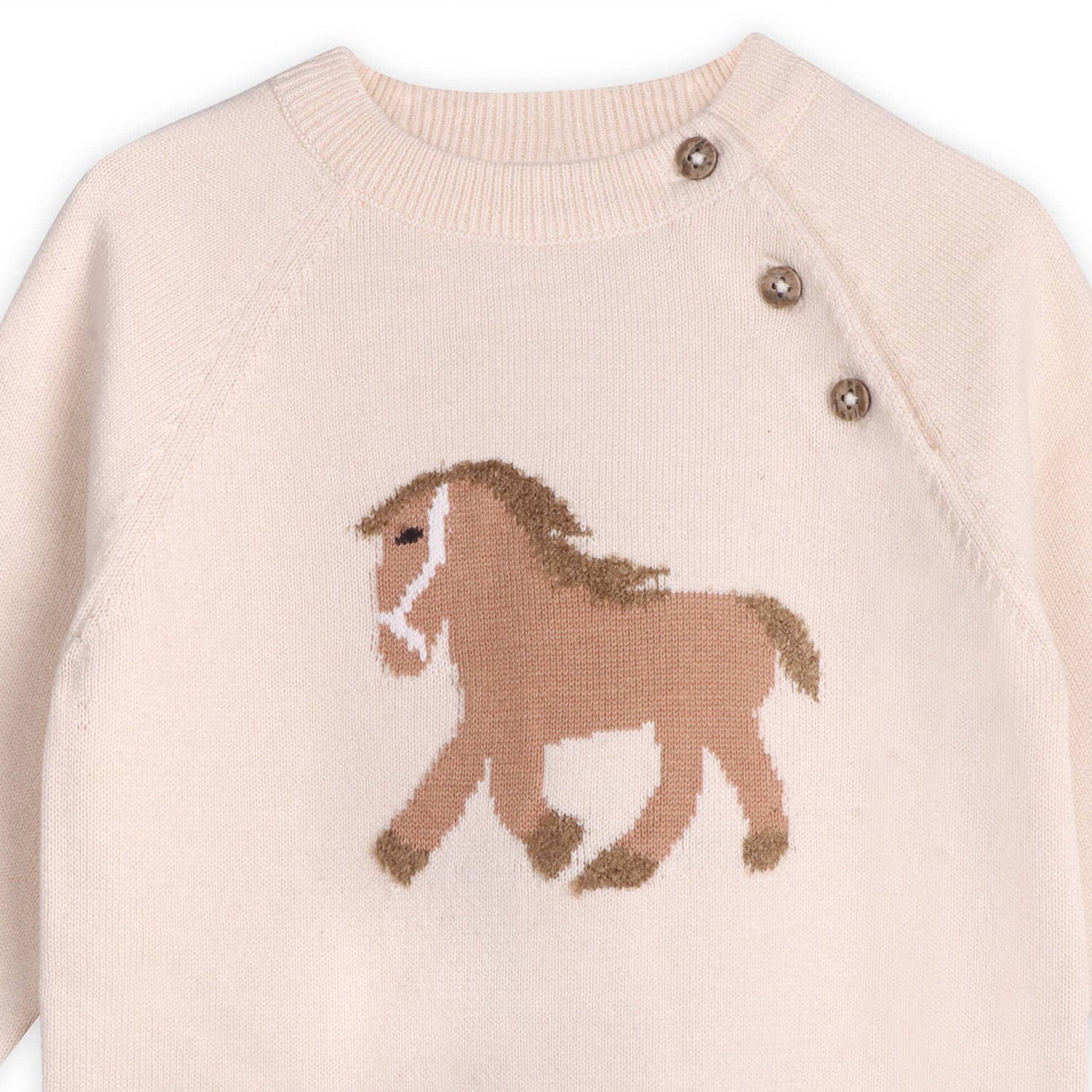 Horse Jacquard Baby Pullover