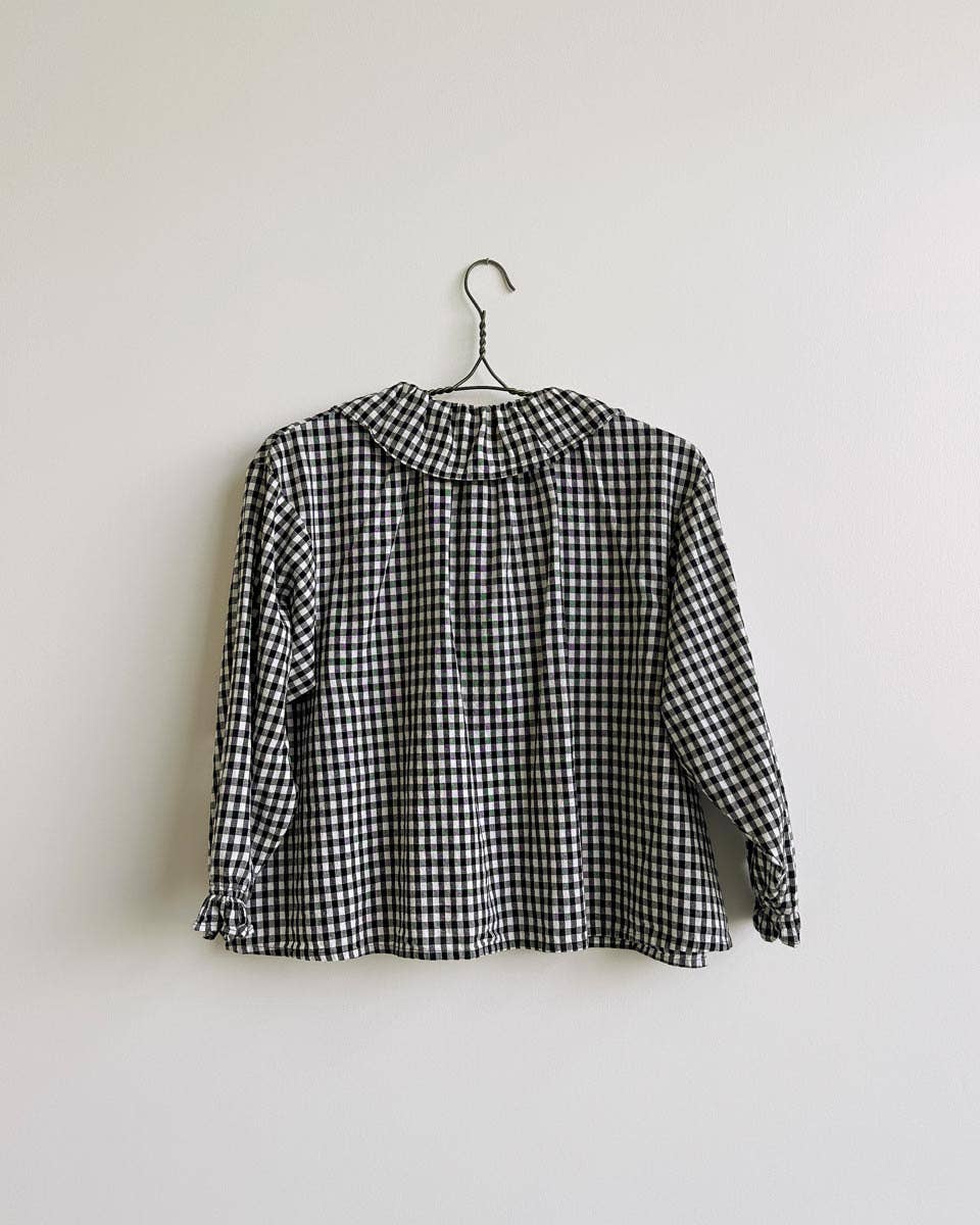 Nesaea Prairie Noir Gingham Blouse