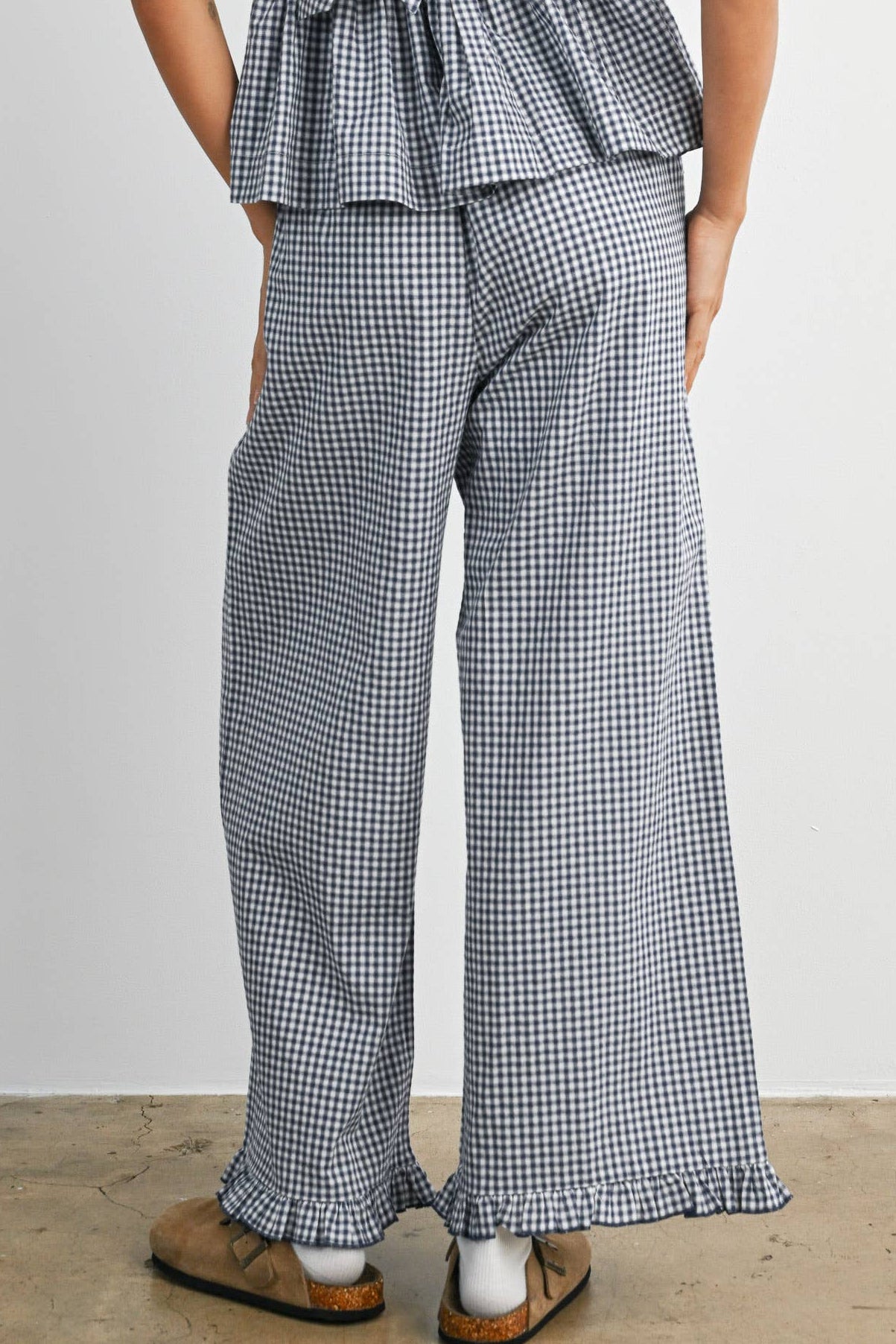 Gingham Ruffle Pants