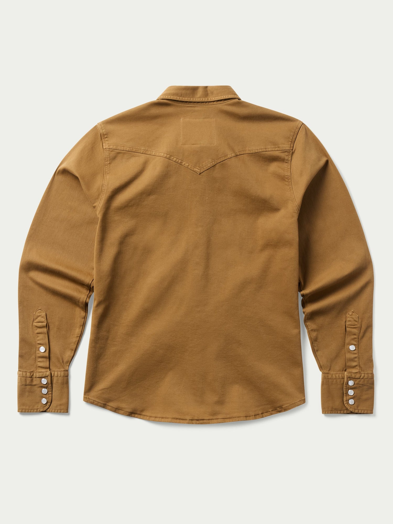 Schaefer Womens Western Denim Snap Shirt Fawn