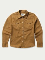 Schaefer Womens Western Denim Snap Shirt Fawn at boltranchstore.com western wear pearl snap button up western outfit  womens work shirt free shipping