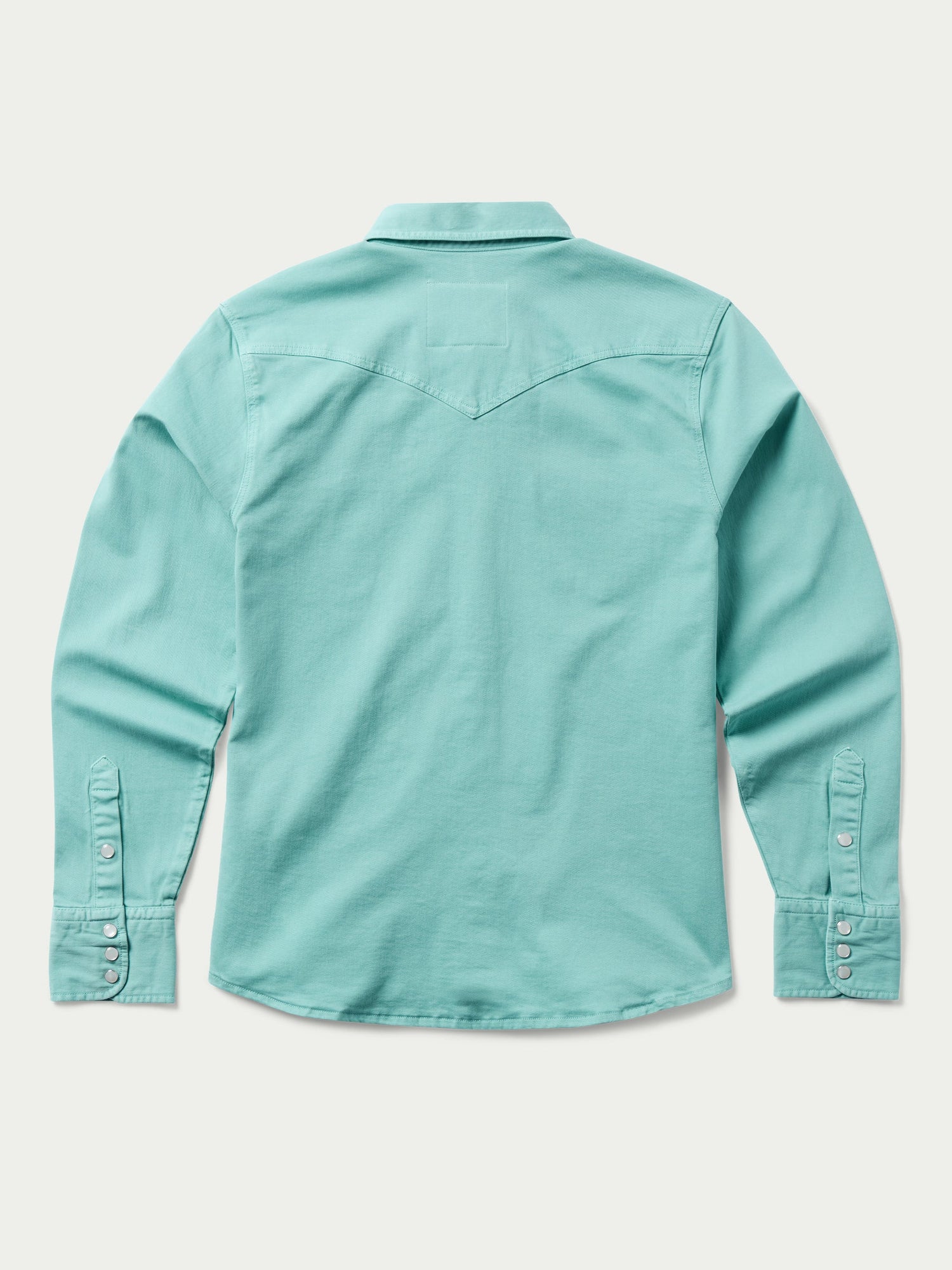 Schaefer Womens Western Denim Snap Shirt Turquoise