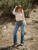 Schaefer Womens Printed Reata Shirt polished cowgirl top that tucks neatly into jeans for rodeo days