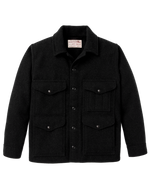 Filson Mackinaw Wool Cruiser Jacket Charcoal button front closure with adjustable cuffs that seal out the cold cowboy outerwear
