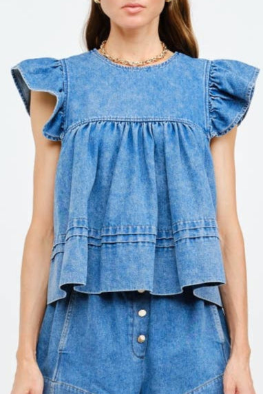 Leah Denim Top
