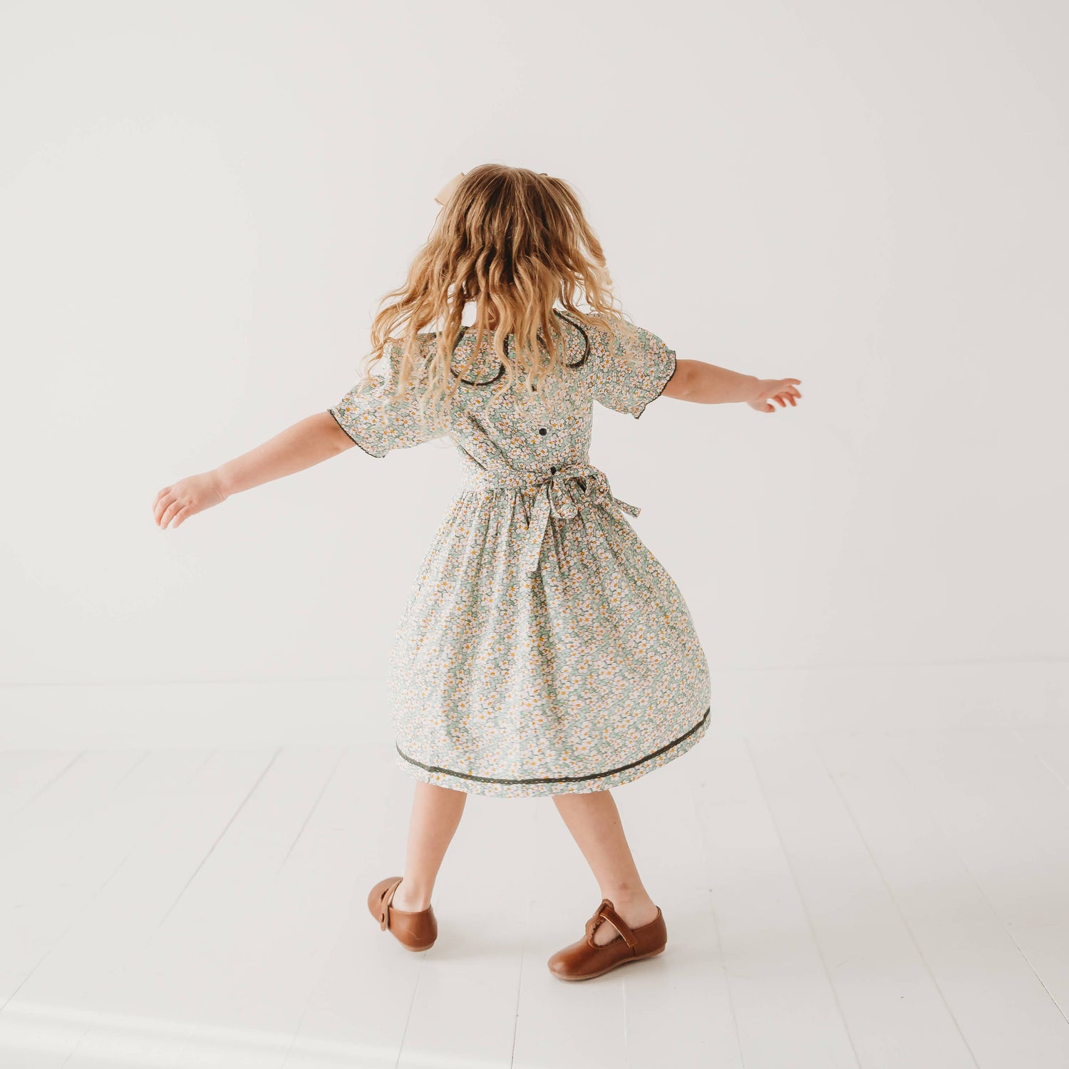 Flora Green Floral Dress