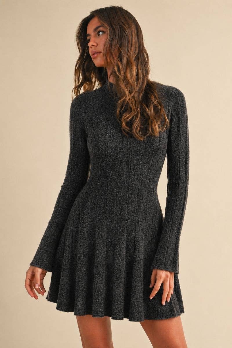 Wynona Wide Ribbed Sweater Mini Dress