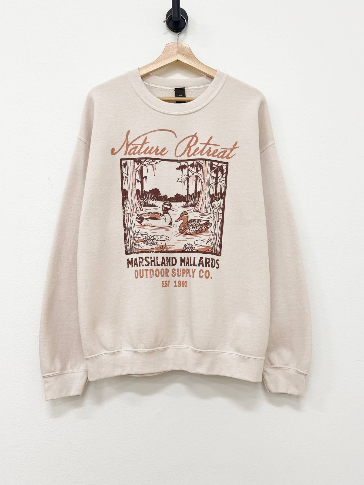Nature Retreat Marshland Mallards Graphic Sweatshirt
